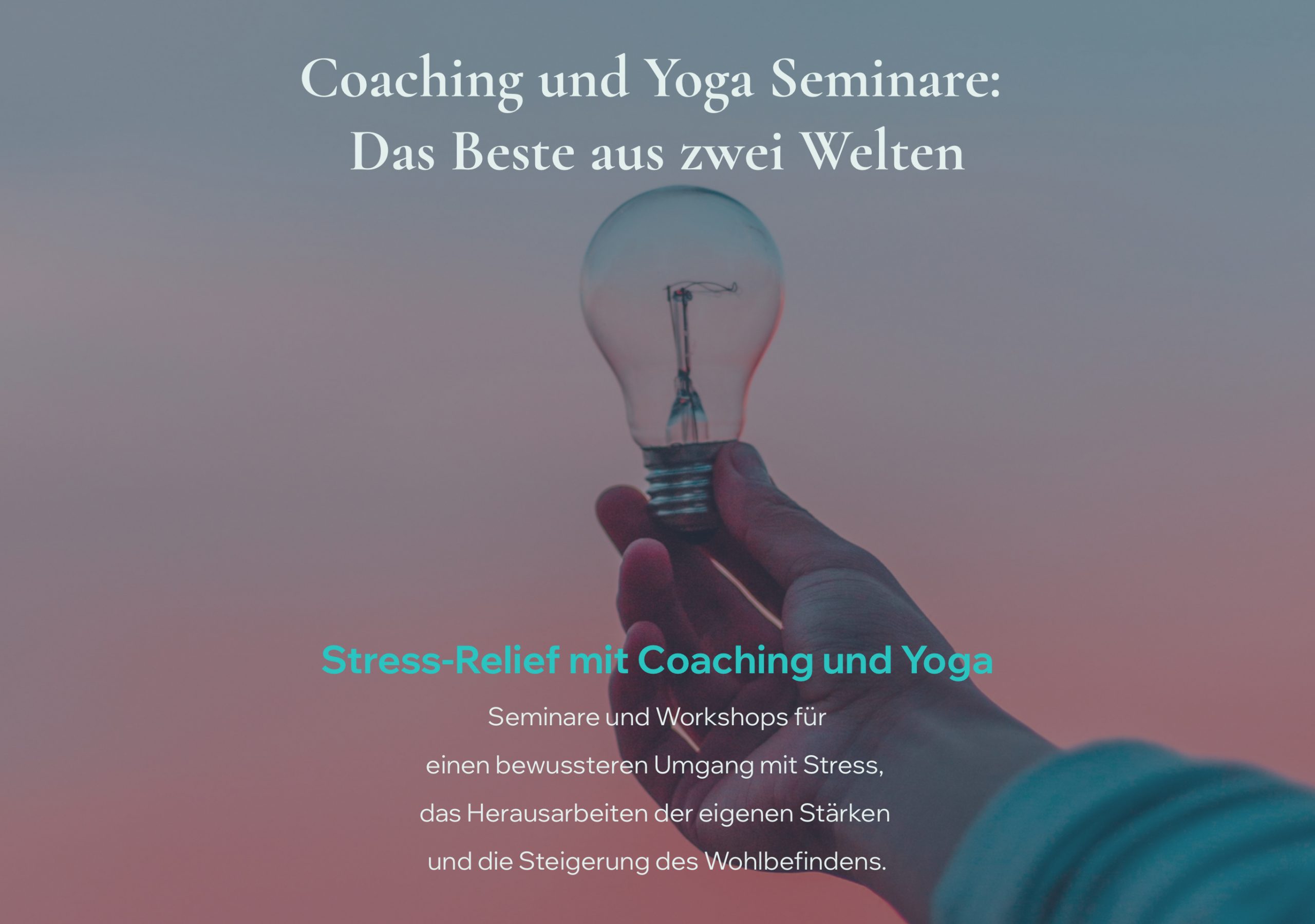 Gierke und Walter GbR Coachinnen in Berlin Gierke & Walter GbR bieten das Beste aus zwei Welten. Coaching und Yoga Seminare